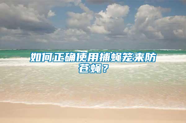 如何正確使用捕蠅籠來防蒼蠅？