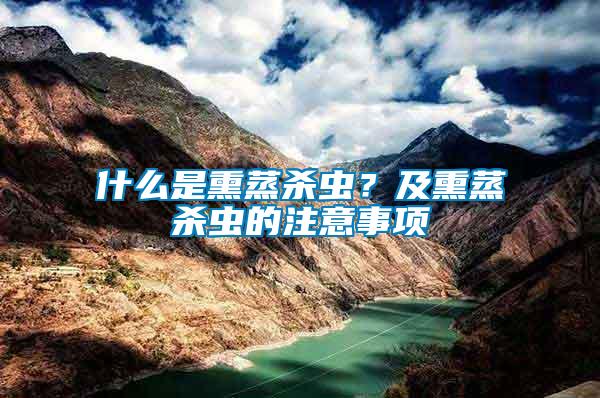 什么是熏蒸殺蟲?及熏蒸殺蟲的注意事項