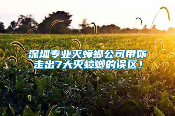 深圳專業滅蟑螂公司帶你走出7大滅蟑螂的誤區！
