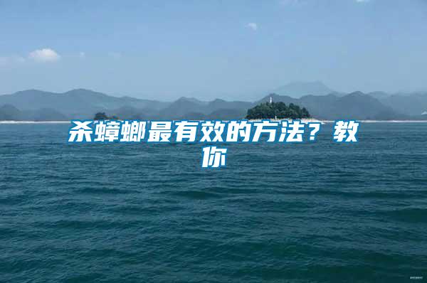 殺蟑螂最有效的方法？教你