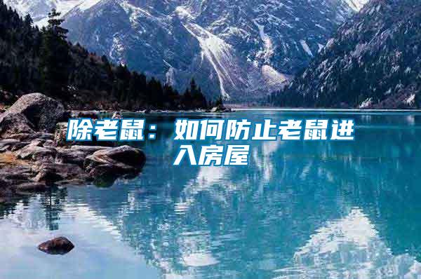 除老鼠:如何防止老鼠進入房屋