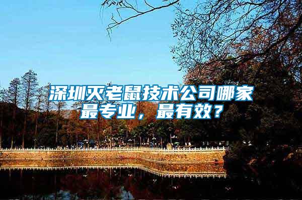 深圳滅老鼠技術(shù)公司哪家最專業(yè)，最有效？