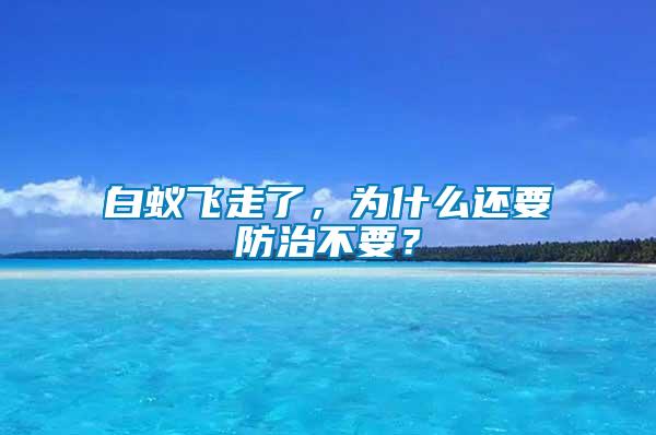 白蟻飛走了，為什么還要防治不要？