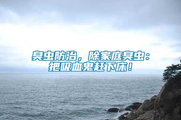 臭蟲防治,除家庭臭蟲:把吸血鬼趕下床!