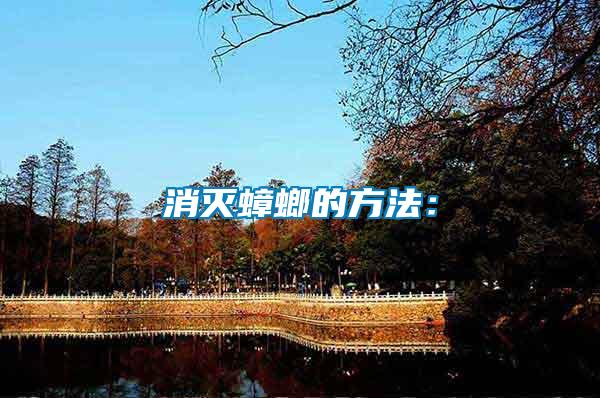 消滅蟑螂的方法：