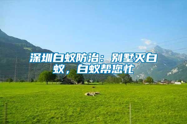 深圳白蟻防治:別墅滅白蟻,白蟻幫您忙