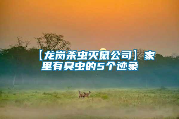 【龍崗殺蟲滅鼠公司】家里有臭蟲的5個(gè)跡象