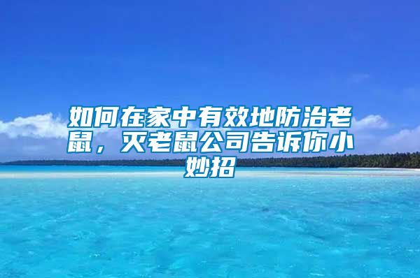 如何在家中有效地防治老鼠,滅老鼠公司告訴你小妙招