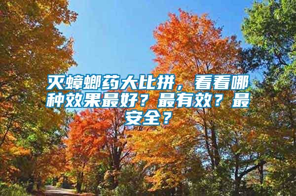 滅蟑螂藥大比拼，看看哪種效果最好？最有效？最安全？