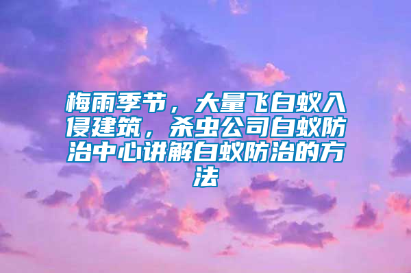 梅雨季節，大量飛白蟻入侵建筑，殺蟲公司白蟻防治中心講解白蟻防治的方法